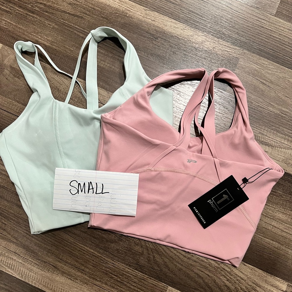 1st Phorm Ace tanks in spearmint and mauve size small